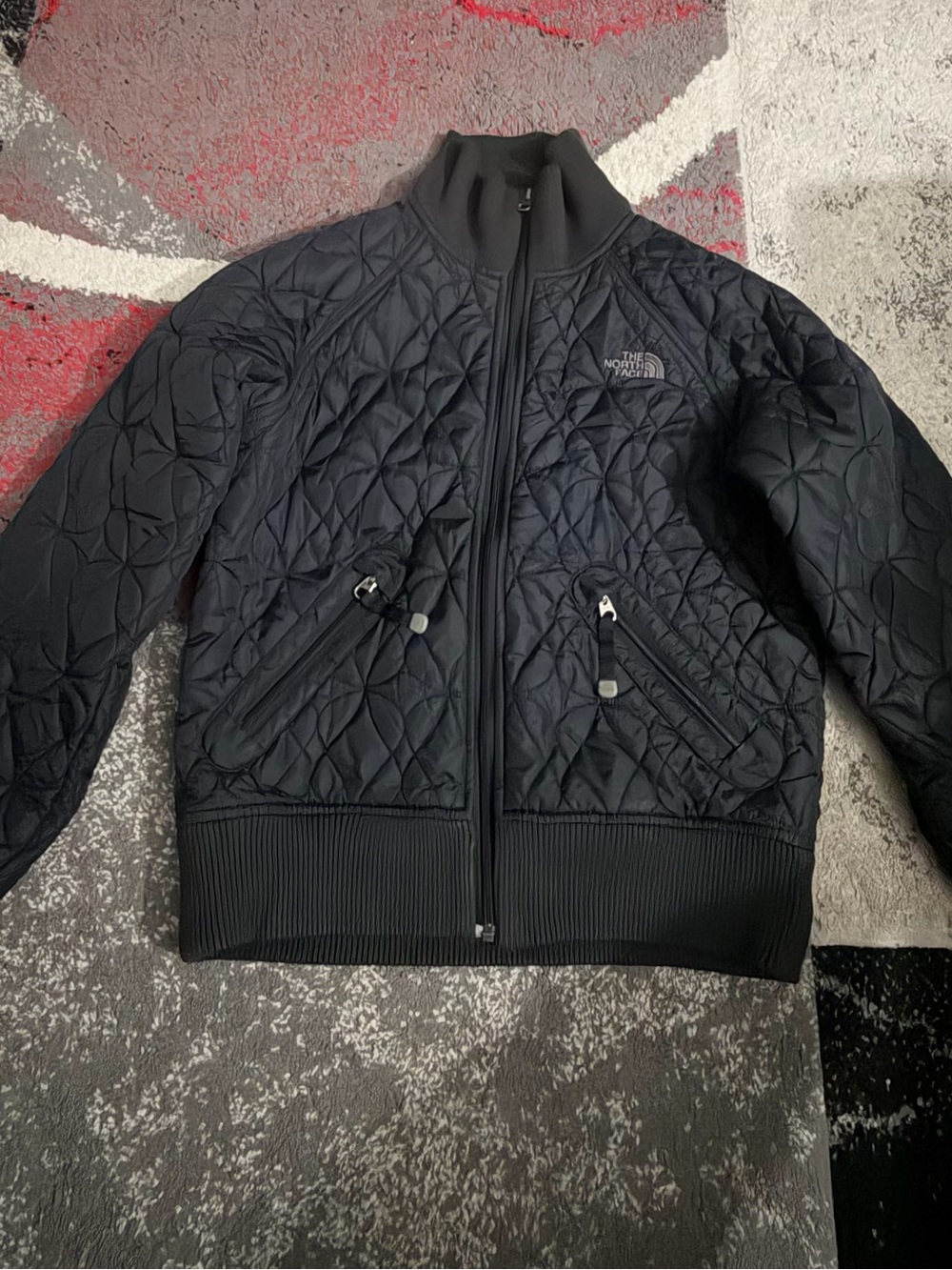 The North Face Black Quilted Bomber Jacket
